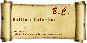 Balthes Celerina névjegykártya